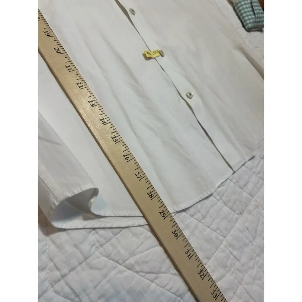 Peter Millar Shirt Mens Medium white long sleeve Weekender Wash Cotton Outdoor - Picture 5 of 7